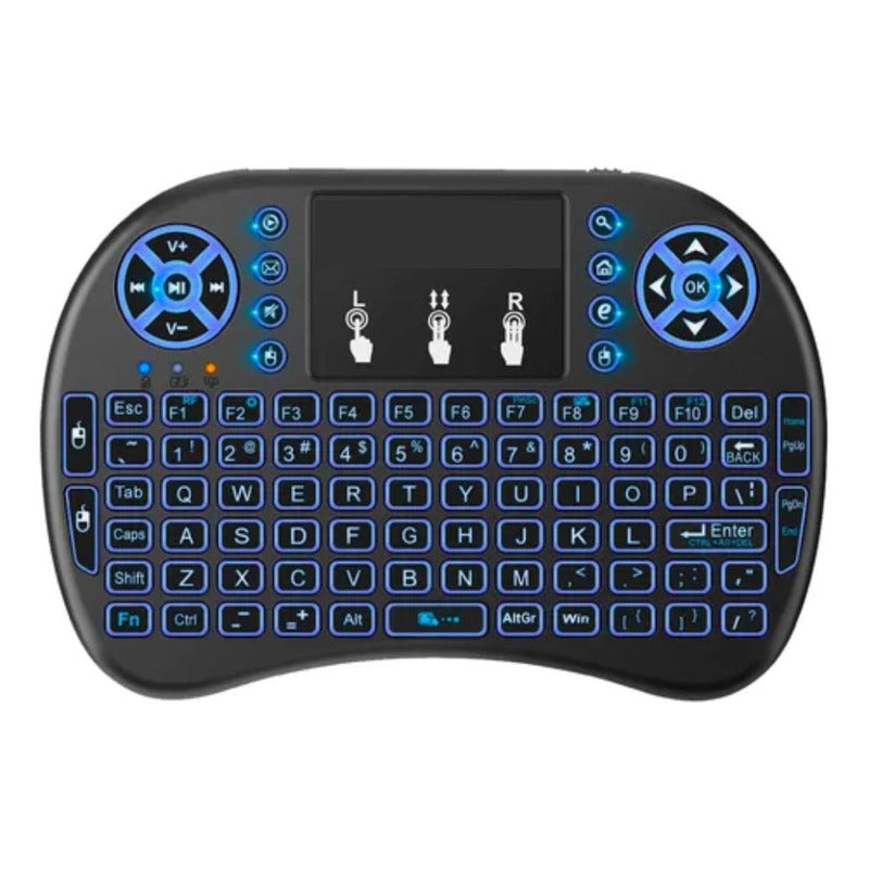 MINI TECLADO KEYBOARD LED PARA TV BOX SMART TV COLOR DEL TECLADO NEGRO