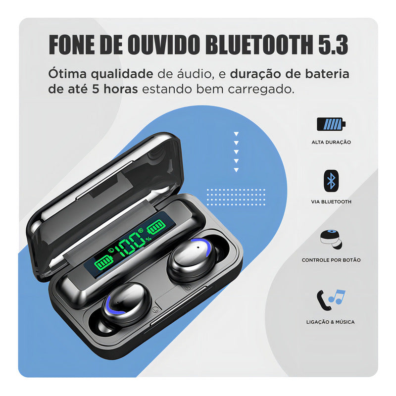 AURICULARES BLUETOOTH Y BATERÍA EXTERNA IMPERMEABLES TWS F9-5